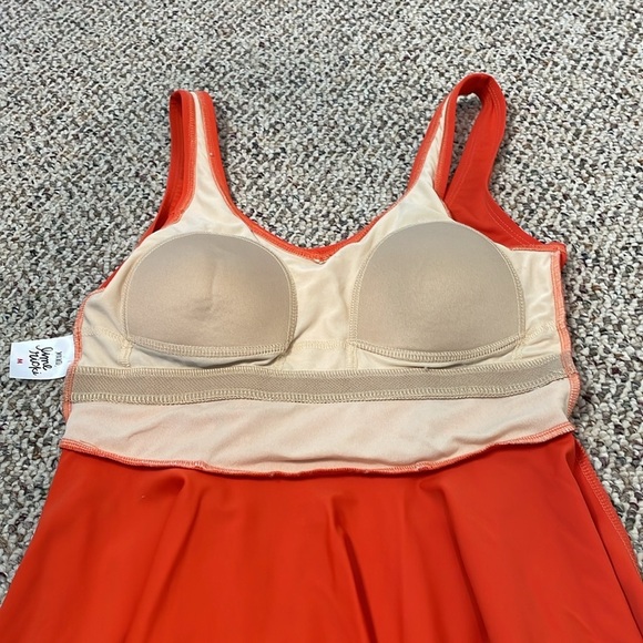 Lime Ricki Brand Women's Orange Flared Tankini Top. EUC - Picture 5 of 9